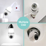 1/2/4 Pcs E27 Bulb Camera 5G wifi Surveillance Cam Night Vision Full Color Automatic Human Tracking Video Security Monitor - Image 6