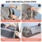 Extra Large 3-In-1 Convertible Diaper Bag Backpack and Foldable Baby Bed - Waterproof Travel Bag with USB Charger with 3 Changing Bed Types - Image 2