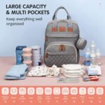 Extra Large 3-In-1 Convertible Diaper Bag Backpack and Foldable Baby Bed - Waterproof Travel Bag with USB Charger with 3 Changing Bed Types - Image 4