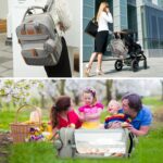 Extra Large 3-In-1 Convertible Diaper Bag Backpack and Foldable Baby Bed - Waterproof Travel Bag with USB Charger with 3 Changing Bed Types - Image 6