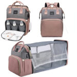 Mommy Bag Folding Large-capacity Lightweight Portable Folding Crib Bed Baby Backpack Female Mommy Outting Bag Mummy Bag