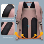 Mommy Bag Folding Large-capacity Lightweight Portable Folding Crib Bed Baby Backpack Female Mommy Outting Bag Mummy Bag - Image 5
