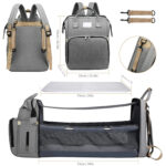 Mommy Bag Folding Large-capacity Lightweight Portable Folding Crib Bed Baby Backpack Female Mommy Outting Bag Mummy Bag - Image 6