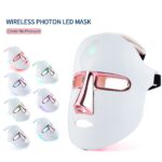 Wireless 7 Colors Face LED Mask Photon Treatment Facal Beauty Mask Skin Rejuvenation Anti Acne Wrinkle Face Skin Care USB Charge