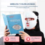 Wireless 7 Colors Face LED Mask Photon Treatment Facal Beauty Mask Skin Rejuvenation Anti Acne Wrinkle Face Skin Care USB Charge - Image 6