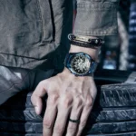 Forsining FSG 340 Luxury Stainless Steel Waterproof Men's Transparent Perpetual Mechanical Wrist Watch - Image 5