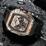 LIGE Men's Luxury Military Waterproof Quartz Silicone Sport Square Chronograph Wristwatch - Image 2
