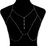 Dainty Rhinestone Bralette Body Chest Chain - Image 6
