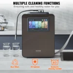 VEVOR pH 2.5-11.2 Alkaline Water Ionizer Machine 6 Water Settings Home Filtration System Up to -850mV ORP 10000 L Per Filter - Image 4