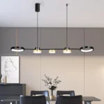 Pendant Lights Hanging Lamp Modern Table LED Long Linear Chandelier Kitchen Island Lighting For Dining Living Room Office Light