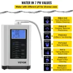 VEVOR Alkaline Water Ionizer PH3.5-10.5 Hydrogen Generator Machine Drinking Purifier Filter 7 Water Settings for Home Appliance - Image 3