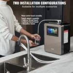 VEVOR pH 2.5-11.2 Alkaline Water Ionizer Machine 6 Water Settings Home Filtration System Up to -850mV ORP 10000 L Per Filter - Image 5